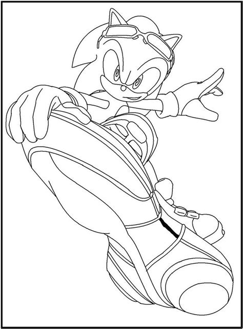 sonic riders coloring pages